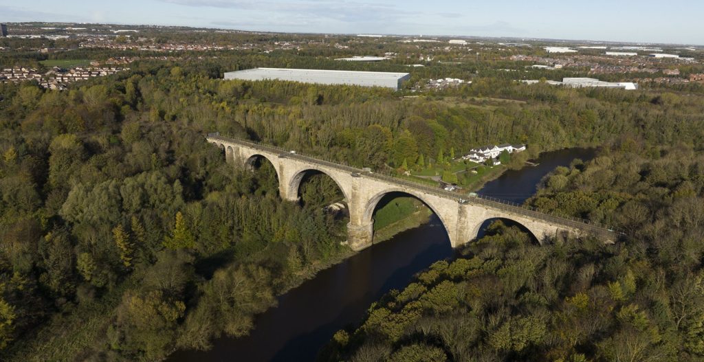 Birds eye view of the Victoria Viaduct