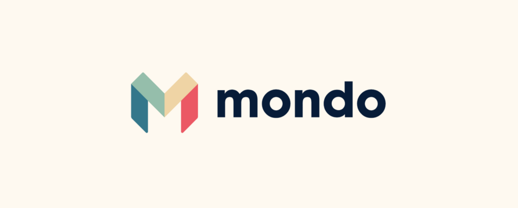 Original Mondo logo on a cream background.