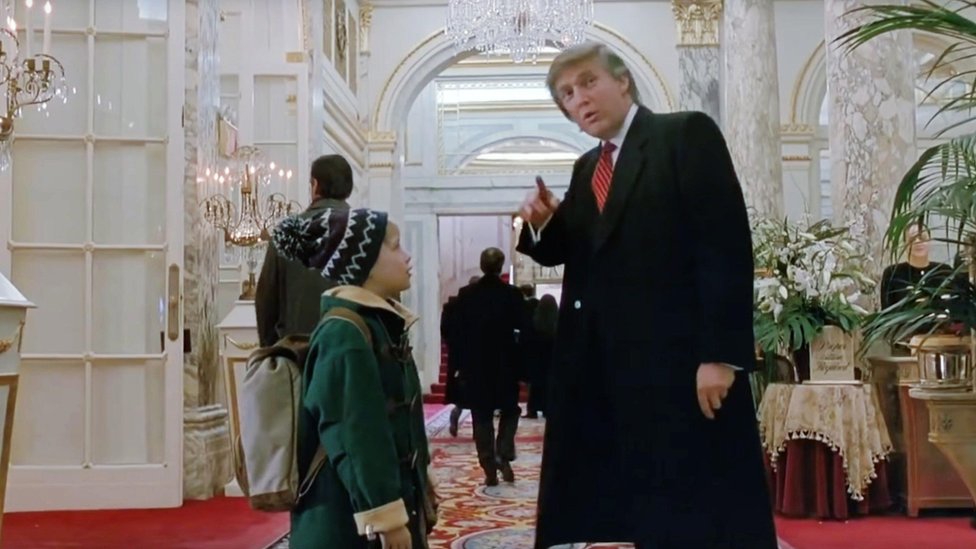 Trump makes a cameo on Home Alone 2 in 1992.