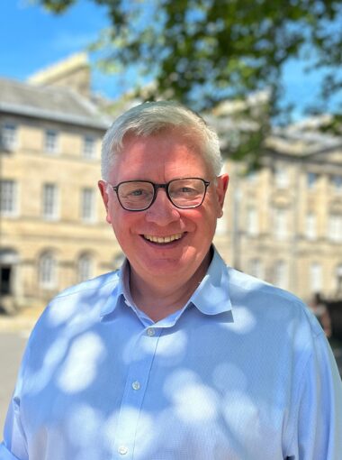 Martin Whitfield standing in Charlotte square